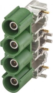 Right angle plug pcb w. housing Rosenberger 59S20Z-40MT5-E