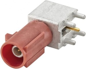 Right angle plug pcb w. housing Rosenberger 59S22B-40MT5-L