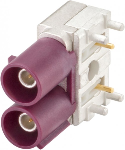 Right angle plug pcb w. housing Rosenberger 59S2AA-400A5-D
