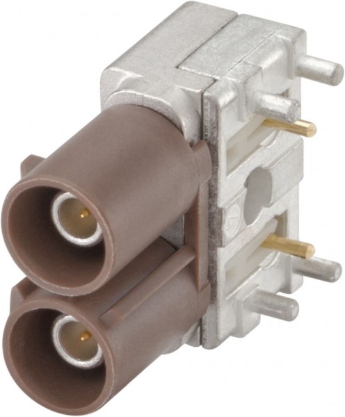 Right angle plug pcb w. housing Rosenberger 59S2AA-400A5-F