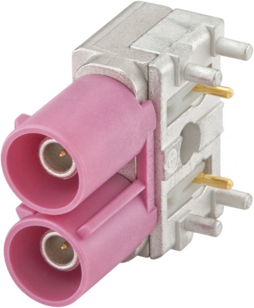 Right angle plug pcb w. housing Rosenberger 59S2AA-400A5-H