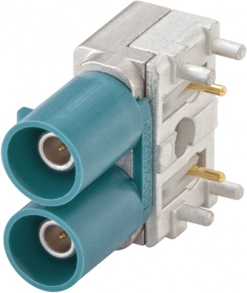 Right angle plug pcb w. housing Rosenberger 59S2AA-400A5-Z