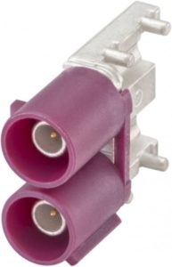 Right angle plug pcb w. housing Rosenberger 59S2DA-40MT5-D