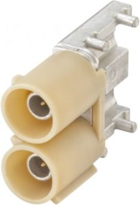 Right angle plug pcb w. housing Rosenberger 59S2DA-40MT5-I