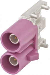 Right angle plug pcb w. housing Rosenberger 59S2DU-40MT5-H