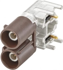 Right angle plug pcb w. housing Rosenberger 59S2MB-40MT5-F