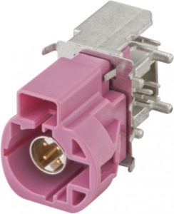 Right angle plug pcb w. housing Rosenberger 99S2Ui-40MA5-H