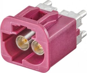 Straight plug pcb w. housing Rosenberger AMS19B-40MZ5-D