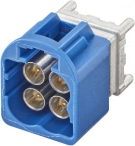 Straight plug pcb w. housing Rosenberger AMS19D-40MZ5-C