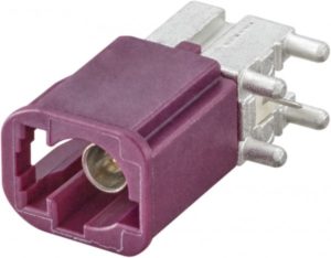 Right angle plug pcb w. housing Rosenberger AMS29A-40MZ5-D