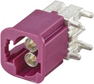 Right angle plug pcb w. housing Rosenberger AMS29B-40MZ5-D