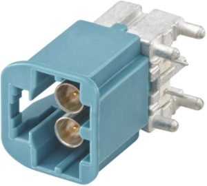 Right angle plug pcb w. housing Rosenberger AMS29B-40MZ5-Z