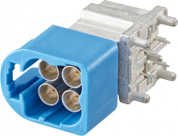 Right angle plug pcb w. housing Rosenberger AMS29D-40MZ5-C