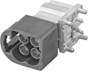Right angle plug pcb w. housing Rosenberger AMS29D-40MZ5-H
