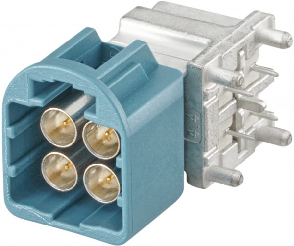 Right angle plug pcb w. housing Rosenberger AMS2LD-40MZ5-Z