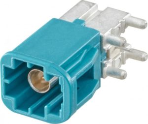 Right angle plug pcb w. housing Rosenberger AMS2UA-40MZ5-Z