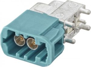Right angle plug pcb w. housing Rosenberger AMS2UC-40MZ5-Z