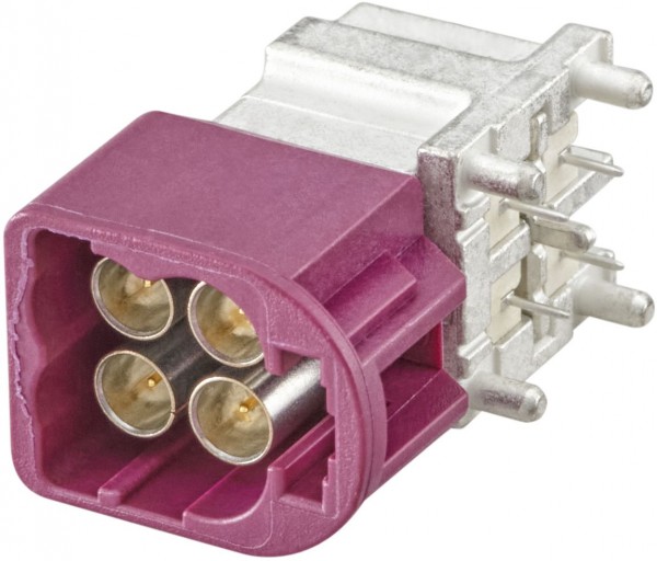 Right angle plug pcb w. housing Rosenberger AMS2UD-40MZ5-D