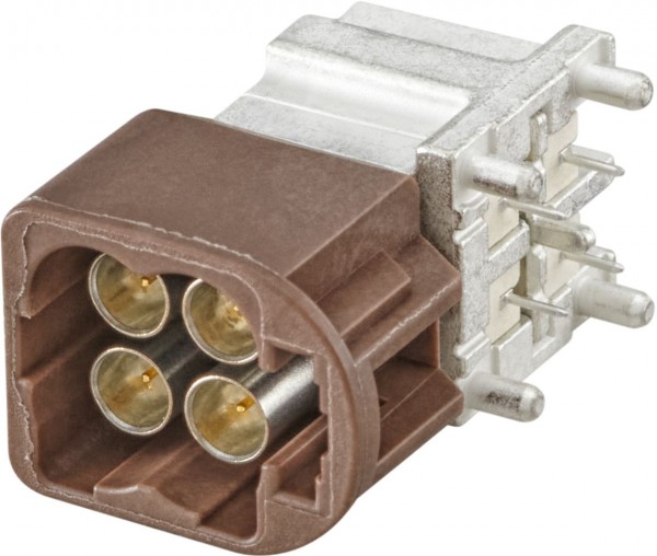 Right angle plug pcb w. housing Rosenberger AMS2UD-40MZ5-F
