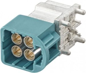 Right angle plug pcb w. housing Rosenberger AMS2UD-40MZ5-Z