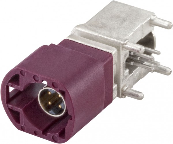 Right angle plug pcb w. housing Rosenberger D4S20G-400A5-D