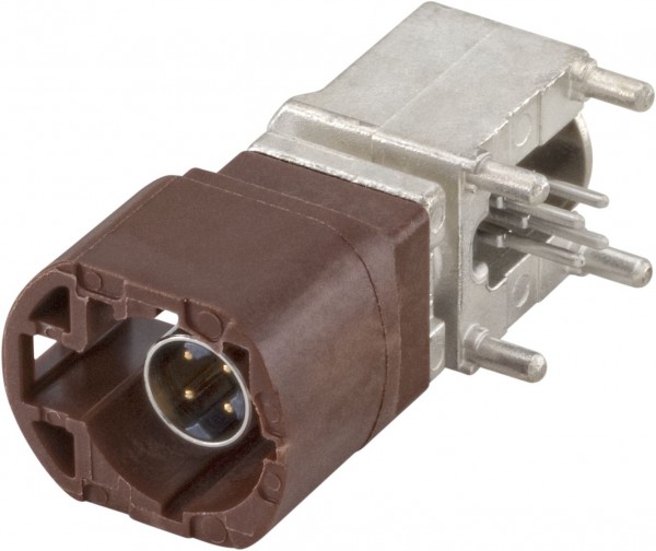 Right angle plug pcb w. housing Rosenberger D4S20G-400A5-F