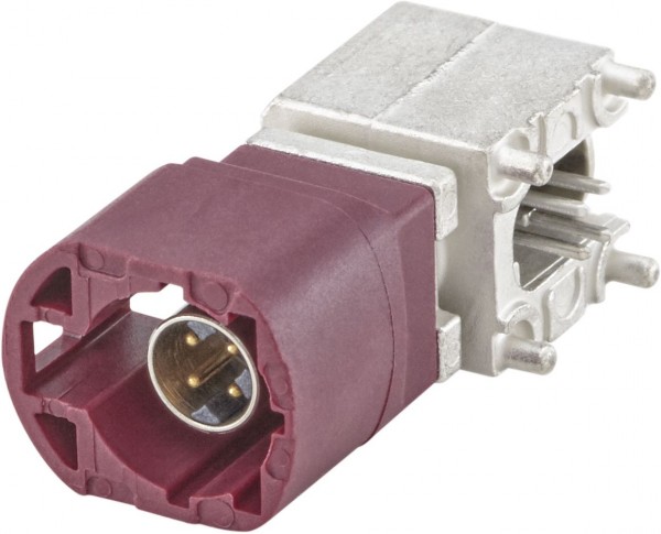 Right angle plug pcb w. housing Rosenberger D4S20H-40MA5-D