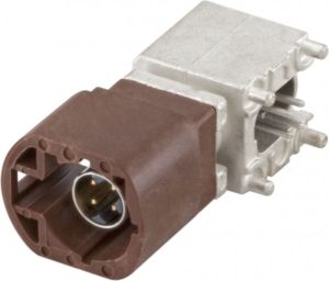 Right angle plug pcb w. housing Rosenberger D4S20H-40MA5-F