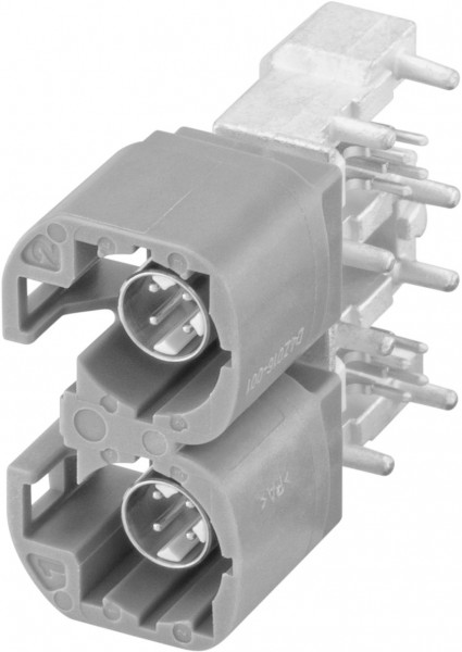 Right angle plug pcb w. housing Rosenberger D4S20P-400A5-C