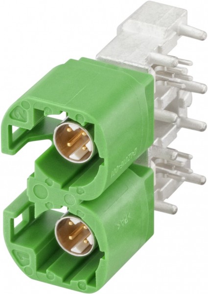 Right angle plug pcb w. housing Rosenberger D4S20P-400A5-E