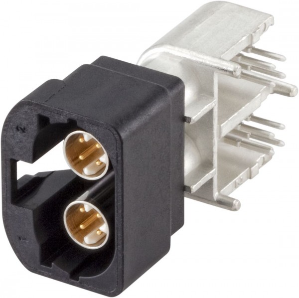 Right angle plug pcb w. housing Rosenberger D4S20W-40MA5-A