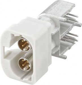 Right angle plug pcb w. housing Rosenberger D4S20W-40MA5-B