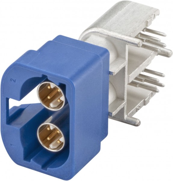 Right angle plug pcb w. housing Rosenberger D4S20W-40MA5-C