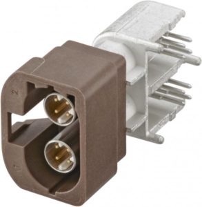 Right angle plug pcb w. housing Rosenberger D4S20W-40MA5-F