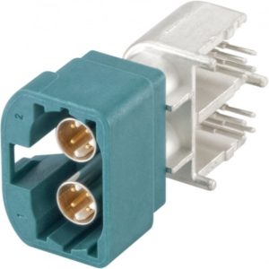 Right angle plug pcb w. housing Rosenberger D4S20W-40MA5-Z