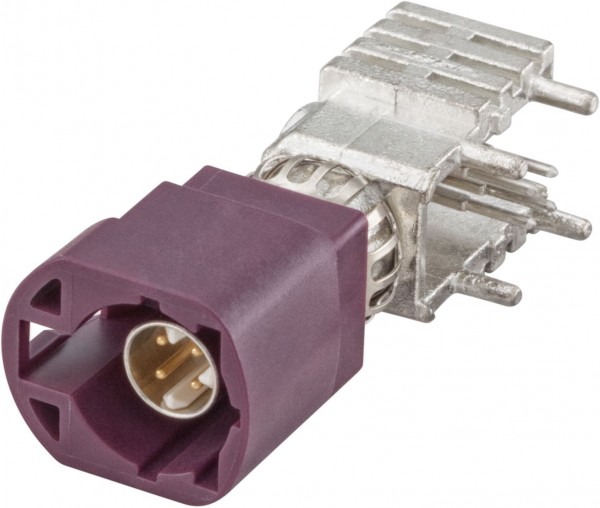 Right angle plug pcb w. housing Rosenberger D4S20Y-400A5-D