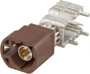 Right angle plug pcb w. housing Rosenberger D4S20Y-400A5-F