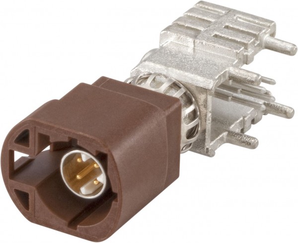 Right angle plug pcb w. housing Rosenberger D4S20Y-400A5-F