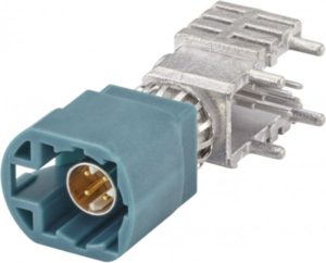 Right angle plug pcb w. housing Rosenberger D4S20Y-400A5-Z