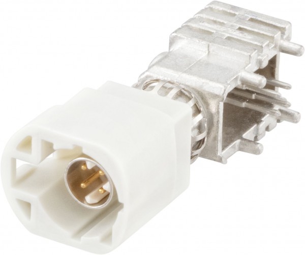 Right angle plug pcb w. housing Rosenberger D4S20Y-40MA5-B