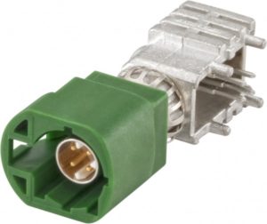 Right angle plug pcb w. housing Rosenberger D4S20Y-40MA5-E