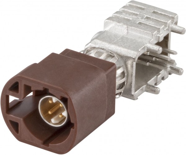 Right angle plug pcb w. housing Rosenberger D4S20Y-40MA5-F