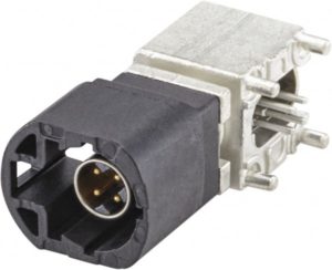 Right angle plug pcb w. housing Rosenberger D4S21H-40MA5-A