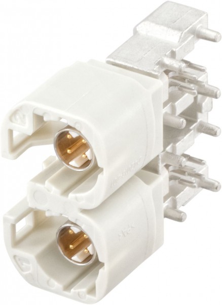 Right angle plug pcb w. housing Rosenberger D4S21J-40MA5-B