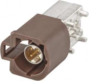 Right angle plug pcb w. housing Rosenberger D4S23L-40MA5-F