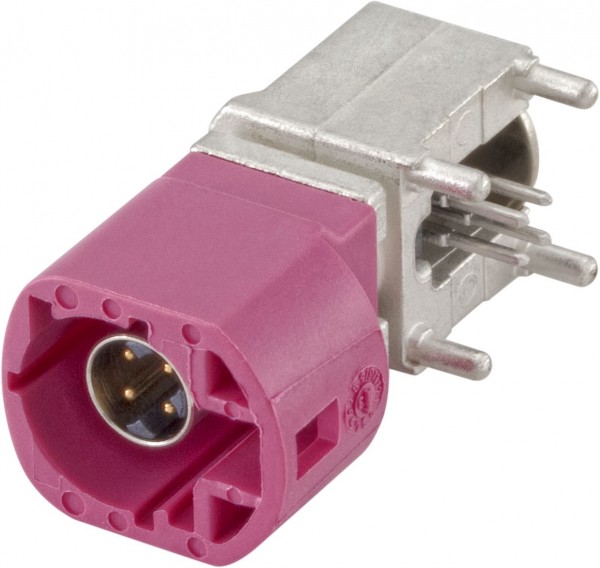 Right angle plug pcb w. housing Rosenberger D4S2UG-400A5-H
