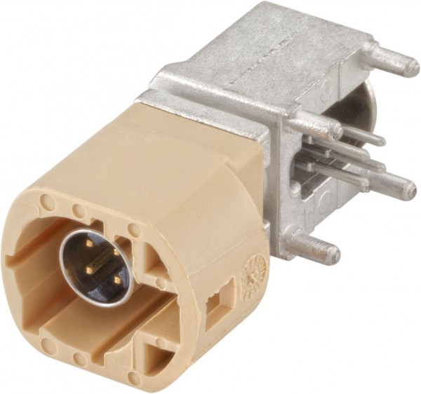 Right angle plug pcb w. housing Rosenberger D4S2UG-400A5-J