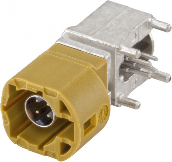 Right angle plug pcb w. housing Rosenberger D4S2UG-400A5-K