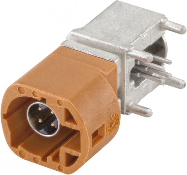 Right angle plug pcb w. housing Rosenberger D4S2UG-400A5-M