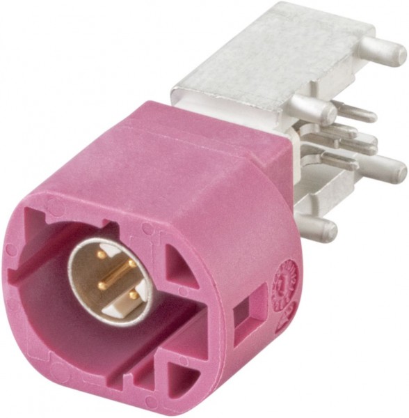 Right angle plug pcb w. housing Rosenberger D4S2UL-40MA5-H